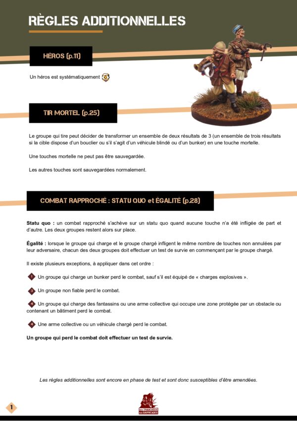 Règles additionnelles et FAQ