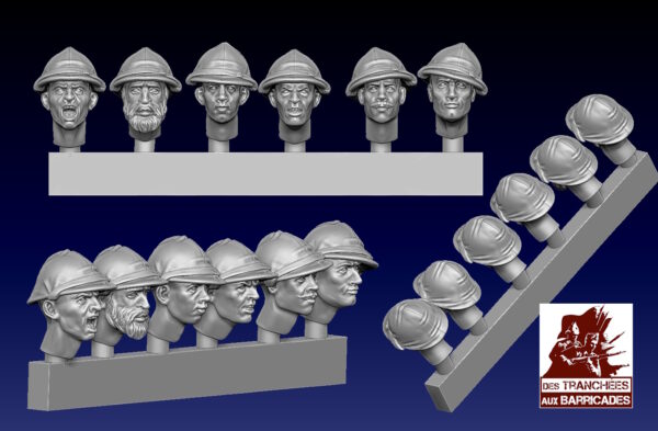 Têtes avec couvre casques (STL)