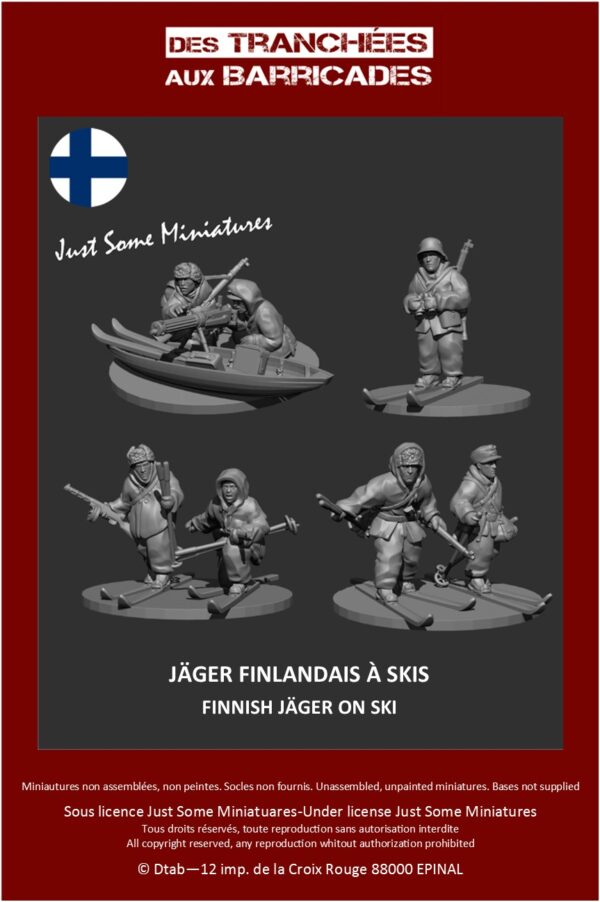 Jäger finlandais à skis et support