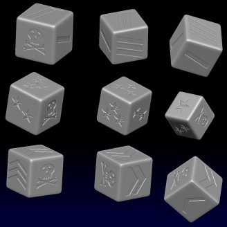 Set de dés spéciaux DTAB (STL)