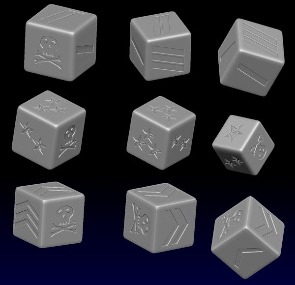 Set de dés spéciaux DTAB (STL)
