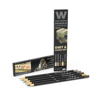 SET DE CRAYONS EFFET POUSSIERE ET SALISSURES